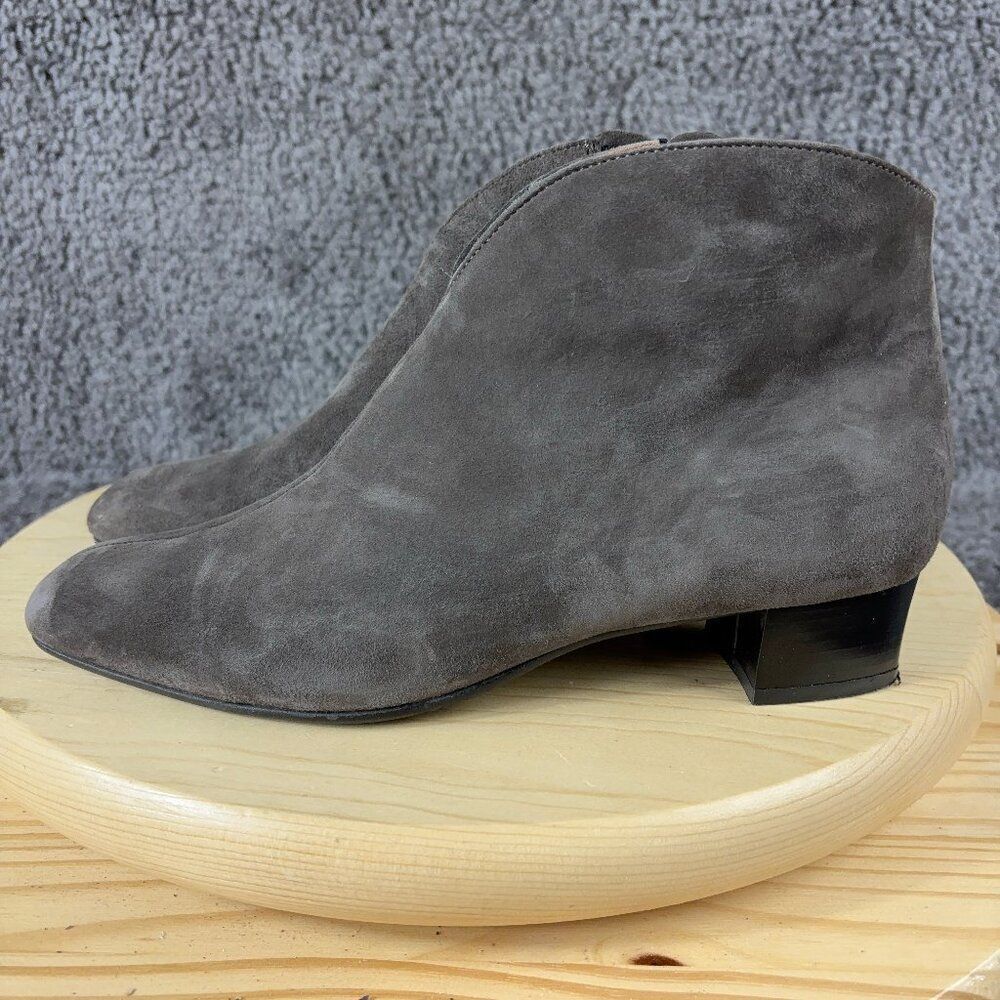 French Sole FS / NY Eva Boots Womens Size 9 Suede Gray Bootie Hand Made in Italy